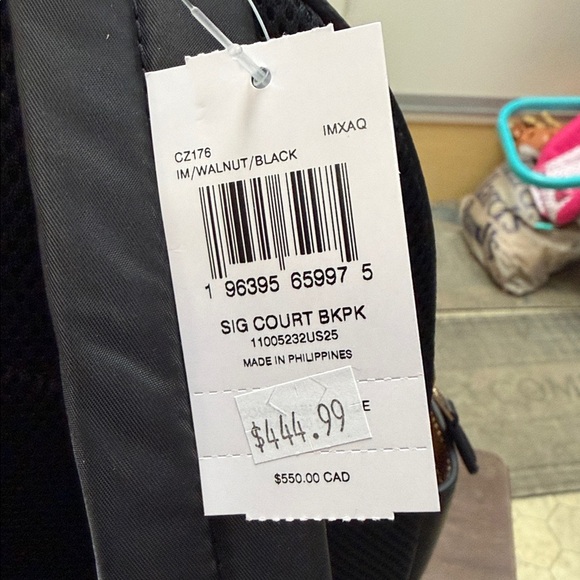 🔥🎁NWT! Coach Court Backpack in Signature Canvas Brown/Black Msrp:$550.00 - Picture 3 of 7